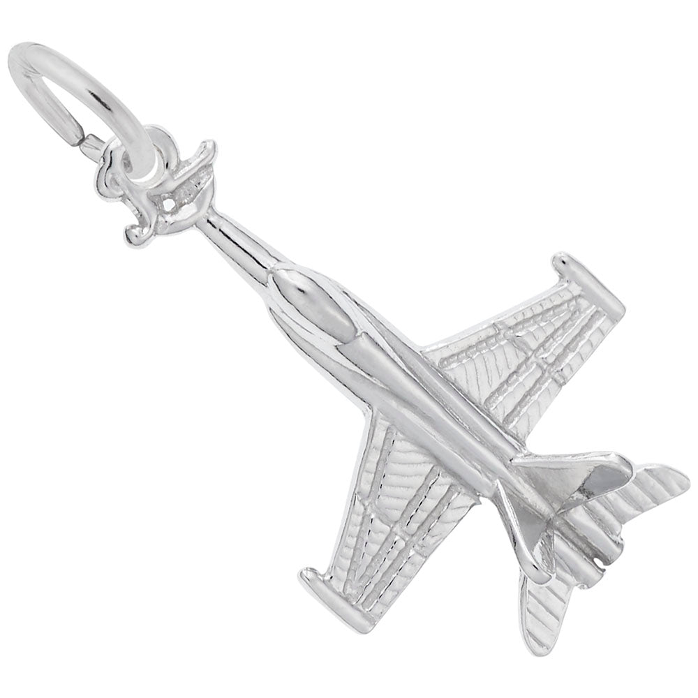 Fighter Jet Charm - Aviation Jewelry for Airplane Enthusiasts 8315