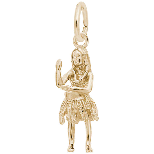Elegant Hula Dancer Charm for Dance Lovers - Rembrandt Charms 8316