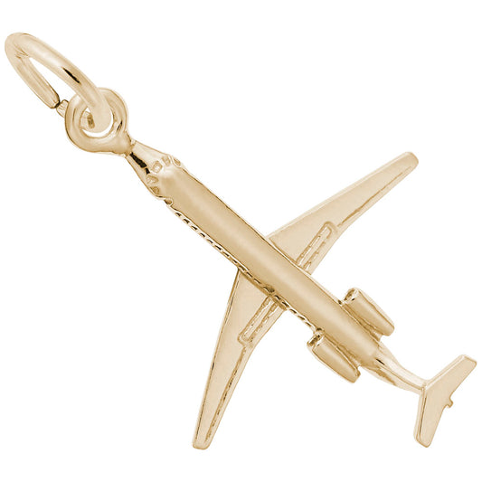 Large Airplane Charm for Bracelets - Travel Jewelry Accessory 8320