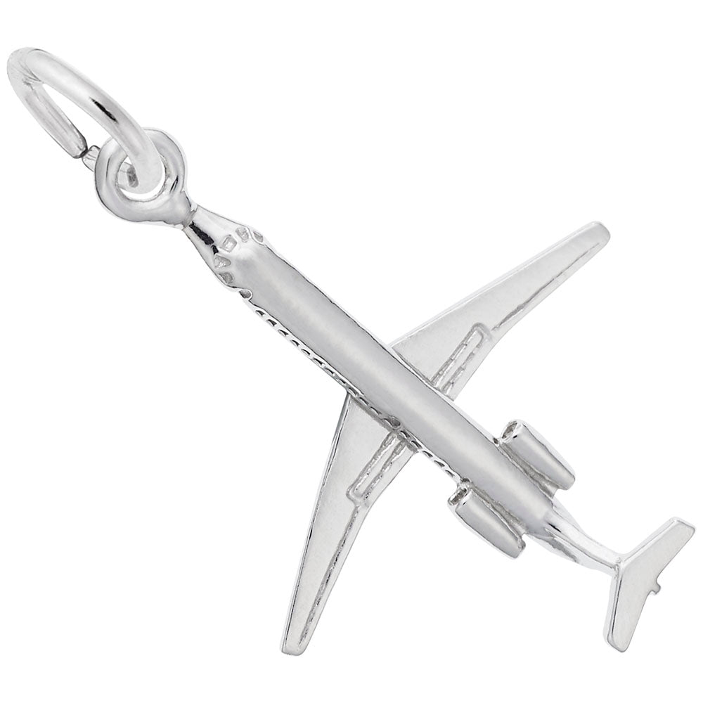 Large Airplane Charm for Bracelets - Travel Jewelry Accessory 8320