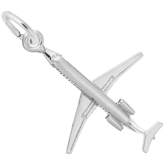 Large Airplane Charm for Bracelets - Travel Jewelry Accessory 8320