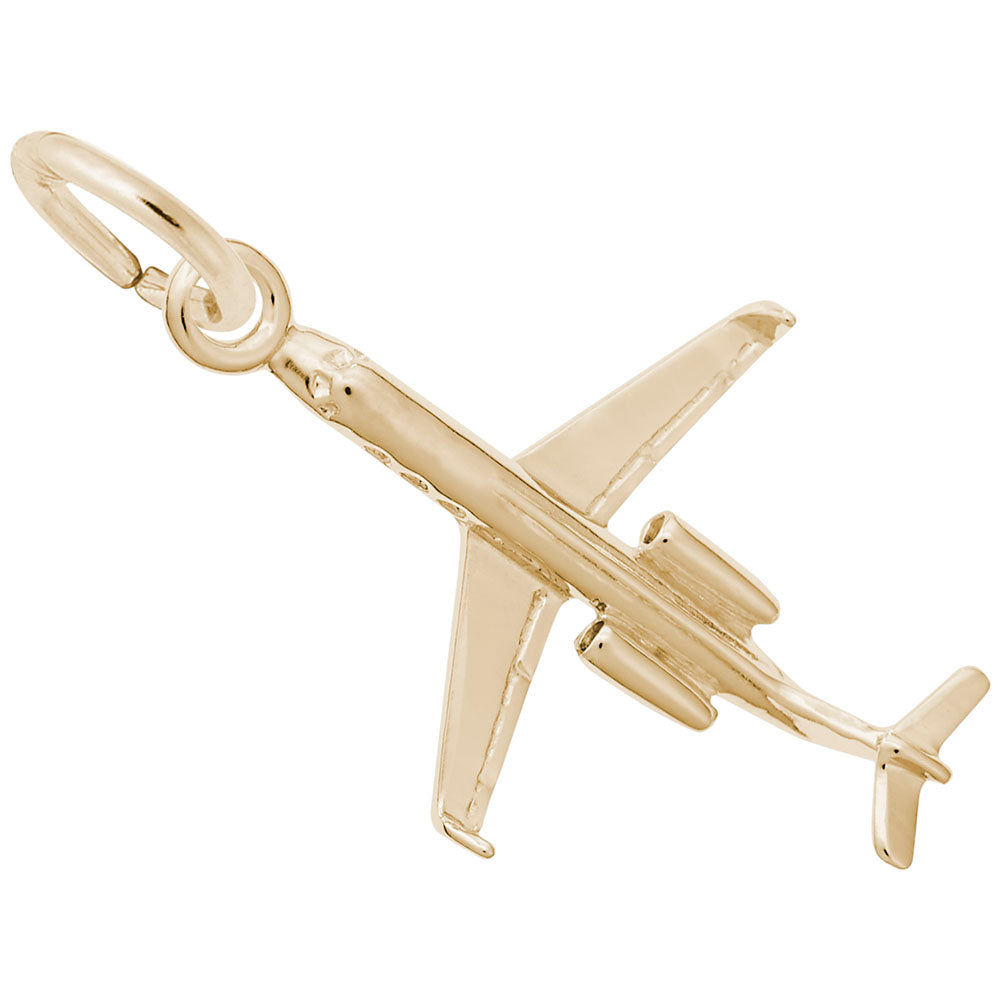 Small Airplane Charm for Bracelets - Travel Jewelry Accessory 8322