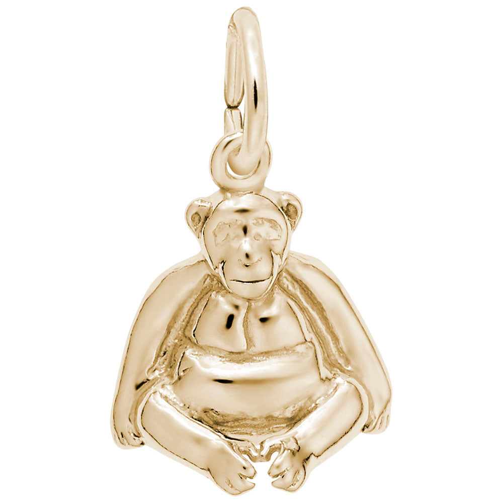 Adorable Sitting Monkey Charm for Animal Lovers - Rembrandt Charms 8324
