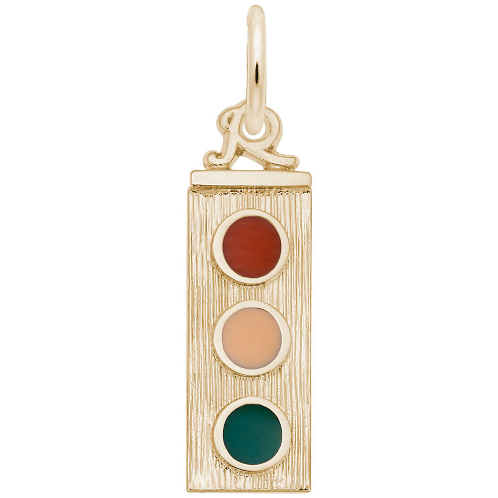Traffic Light Charm for Bracelets - Unique Transportation Jewelry 8325