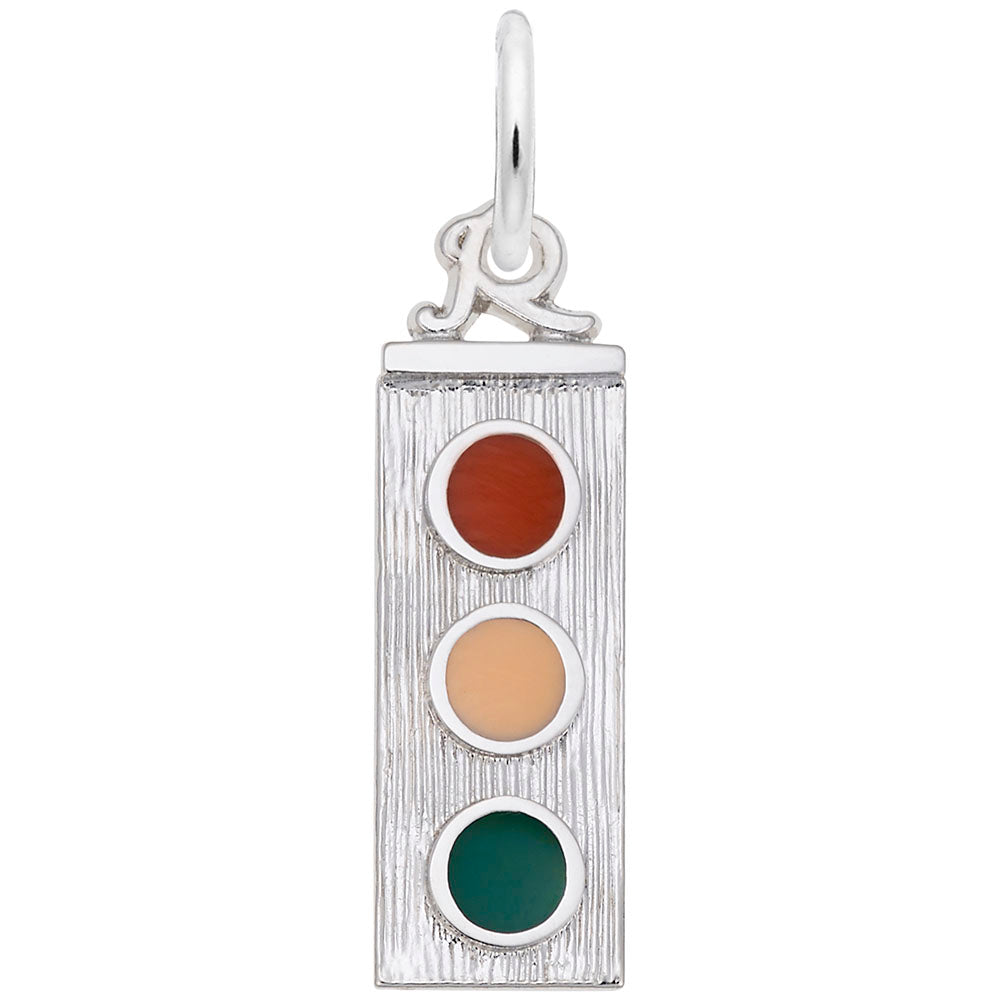 Traffic Light Charm for Bracelets - Unique Transportation Jewelry 8325