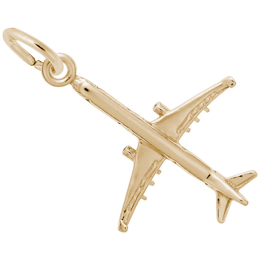 Medium Airplane Charm for Bracelets - Travel Jewelry Accessory 8326