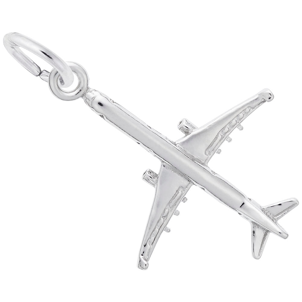 Medium Airplane Charm for Bracelets - Travel Jewelry Accessory 8326