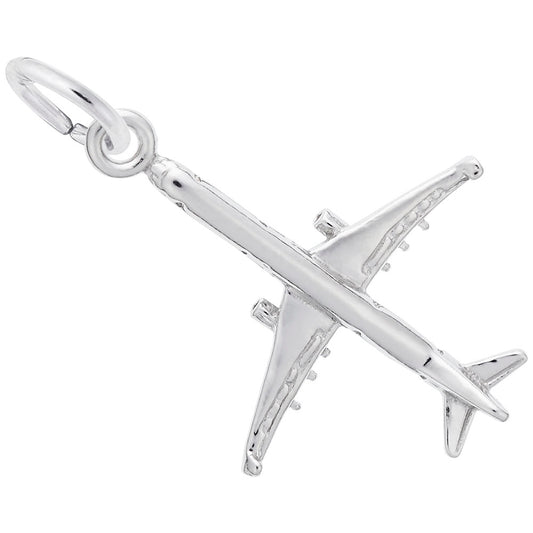 Medium Airplane Charm for Bracelets - Travel Jewelry Accessory 8326