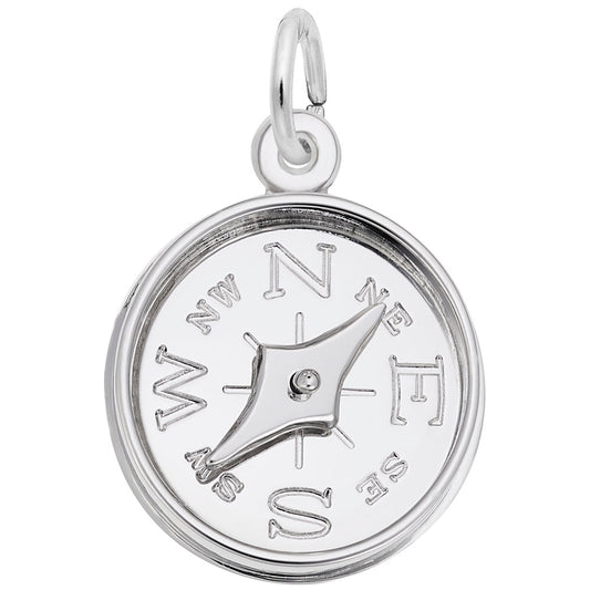 Compass with Needle Charm for Travel Lovers - Adventure Awaits! 8327