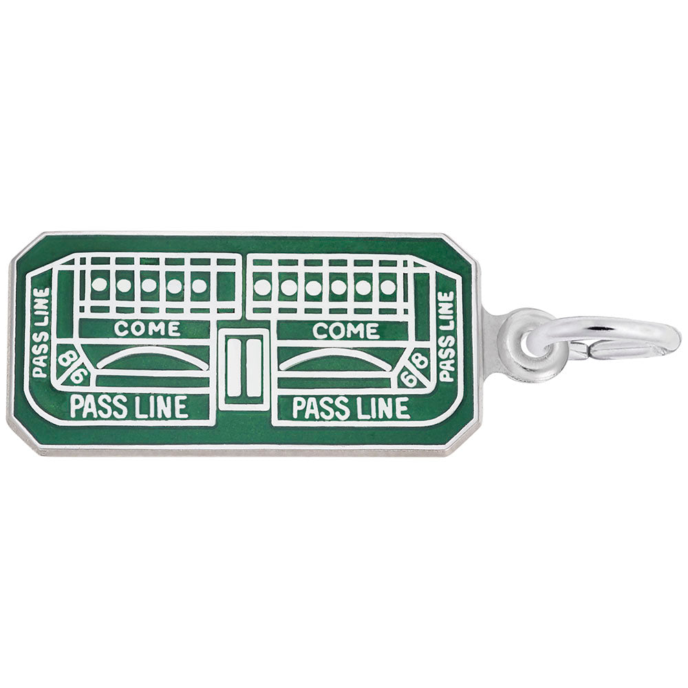 Good Luck Craps Table Charm for Gamblers - Rembrandt Charms 8332