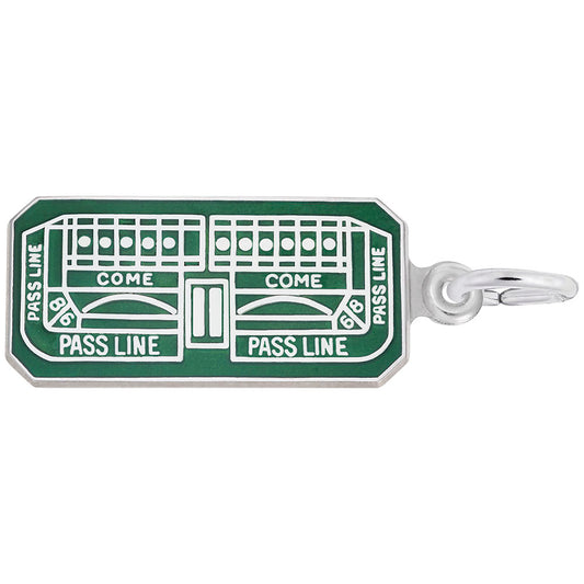 Good Luck Craps Table Charm for Gamblers - Rembrandt Charms 8332