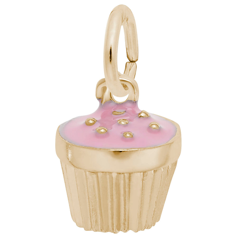 Delightful Pink Cupcake Charm for Birthday Celebrations 8342