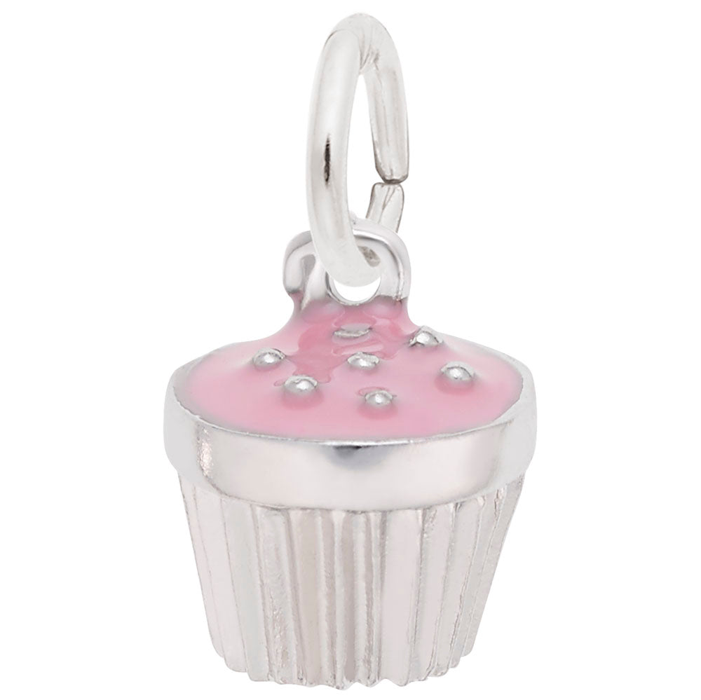 Delightful Pink Cupcake Charm for Birthday Celebrations 8342