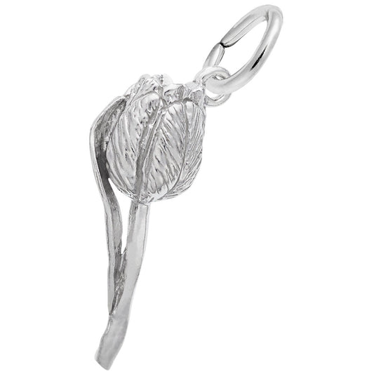 Spring Tulip Flower Charm - Elegant Jewelry for Nature Lovers 8346