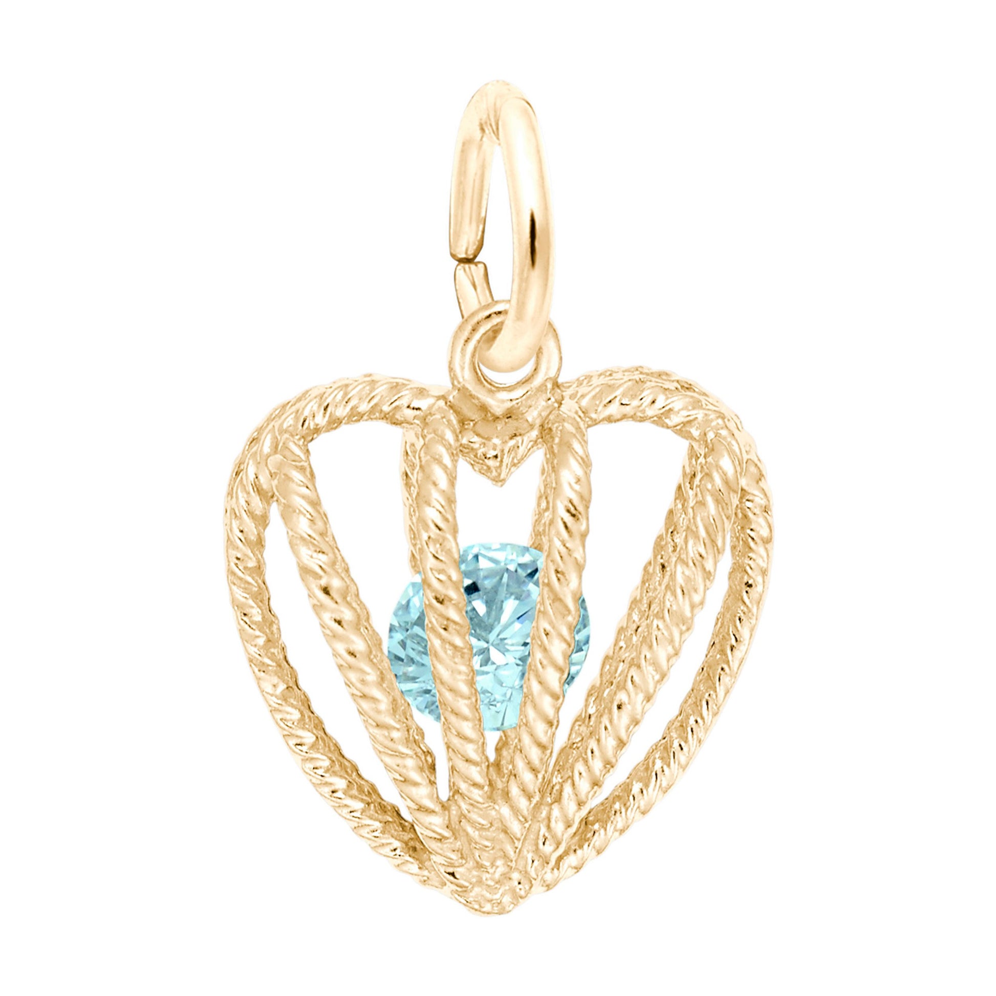 Embraced with Love March Birthstone Charm for Family & Friends 8350-003