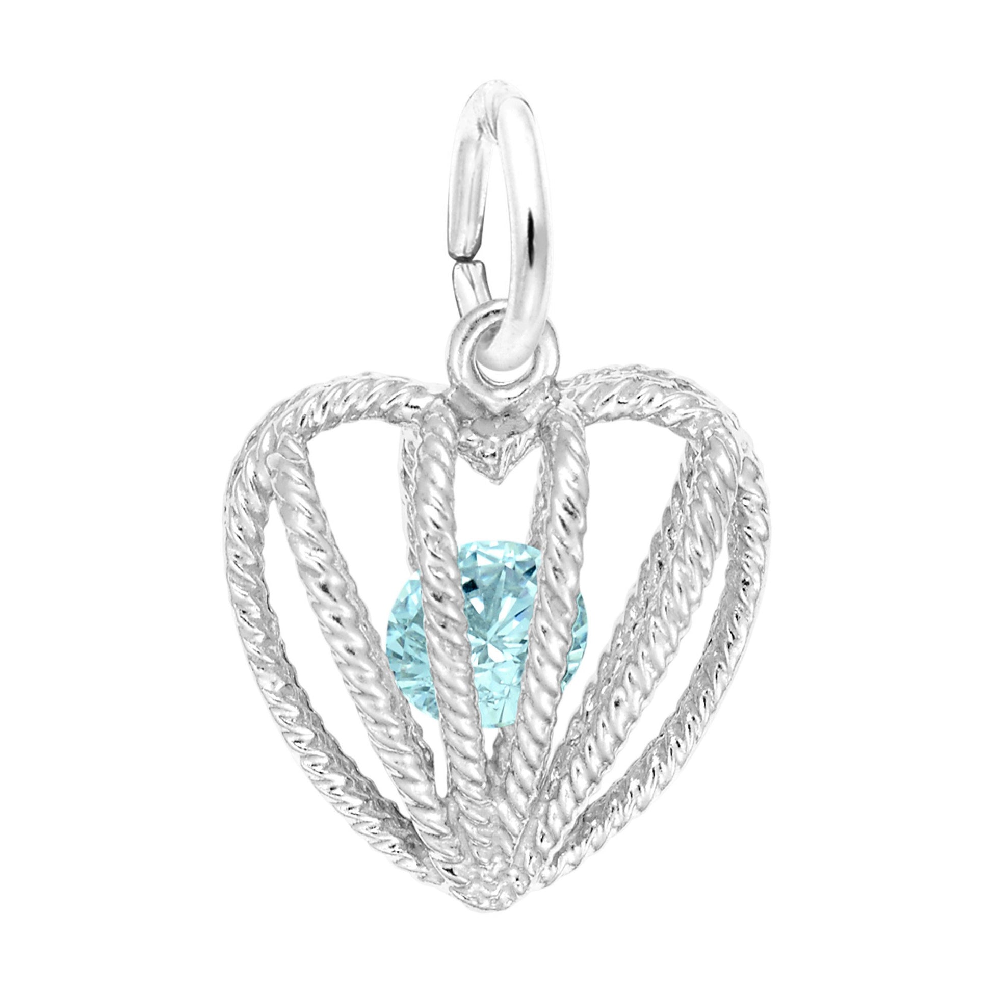 Embraced with Love March Birthstone Charm for Family & Friends 8350-003