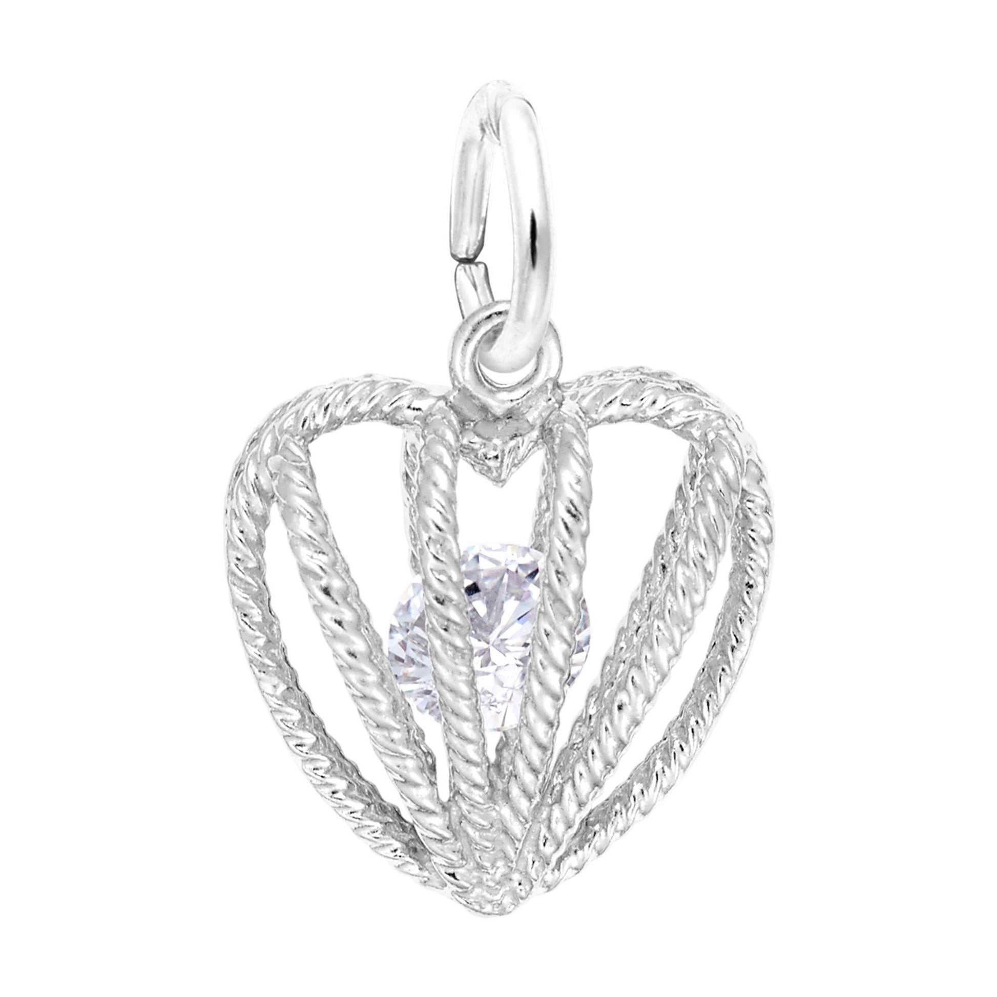 Embraced with Love April Stone Charm for Family & Friendship 8350-004