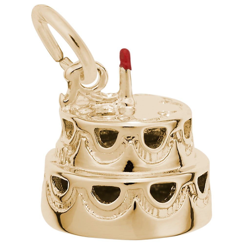 Hollow Two-Tier Cake with Candle Charm for Birthday Celebrations 8352