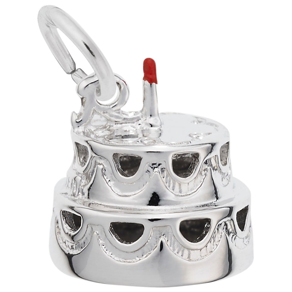 Hollow Two-Tier Cake with Candle Charm for Birthday Celebrations 8352