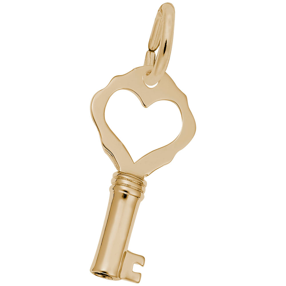 Petite Antique Heart Key Charm for Home & Garden Decor 8358