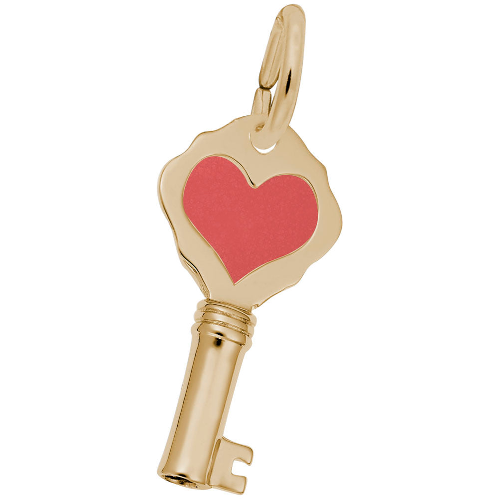 Petite Antique Heart Key Charm for Home & Garden Decor 8359