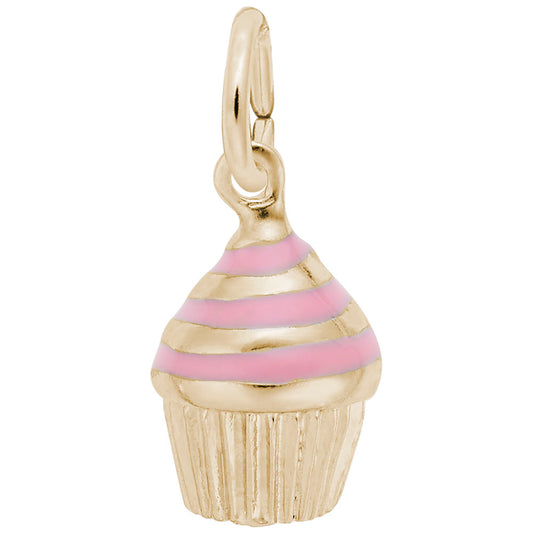Swirl Cupcake Charm for Birthday Celebrations - Rembrandt Charms 8368