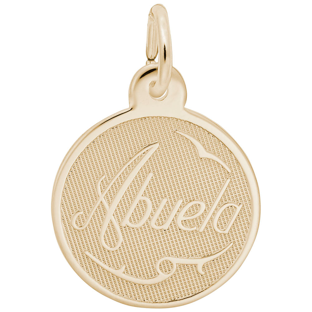 Abuela Disc Charm - Elegant Grandmother Jewelry for Family Love 8375
