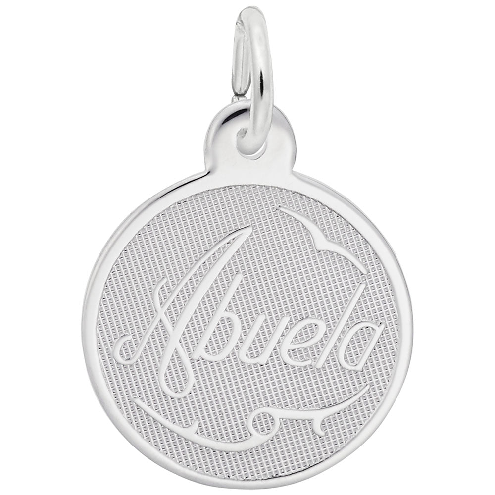 Abuela Disc Charm - Elegant Grandmother Jewelry for Family Love 8375
