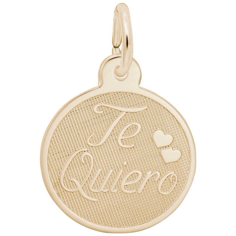 Te Quiero Disc Charm - Spain Travel Souvenir Jewelry Gift 8376