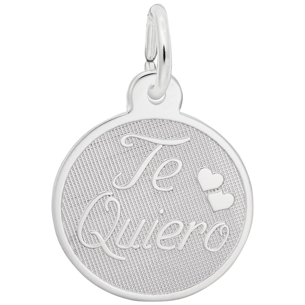 Te Quiero Disc Charm - Spain Travel Souvenir Jewelry Gift 8376
