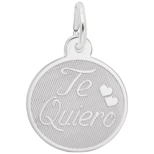 Te Quiero Disc Charm - Spain Travel Souvenir Jewelry Gift 8376