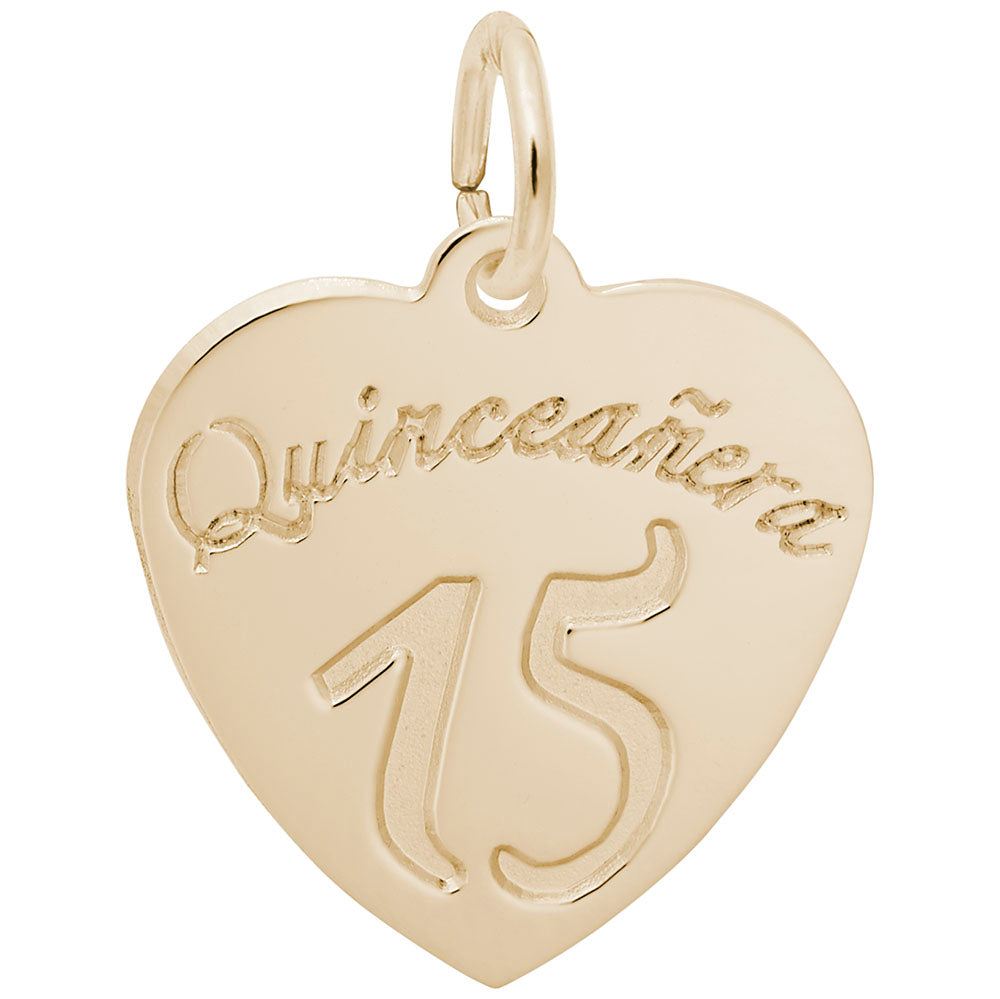 Quinceañera Heart Charm - Celebrate Your Special Day in Style 8377