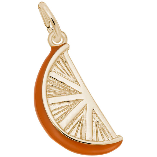 Florida Orange Slice Charm - Travel Souvenir Jewelry Accessory 8384