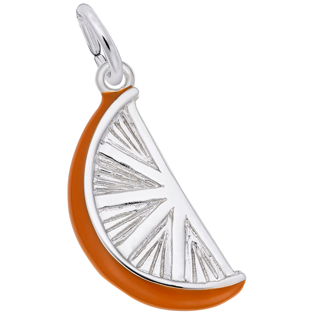 Florida Orange Slice Charm - Travel Souvenir Jewelry Accessory 8384