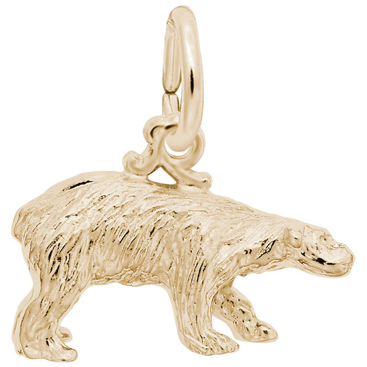 Sterling Silver Polar Bear Charm for Animal Lovers & Collectors 8385