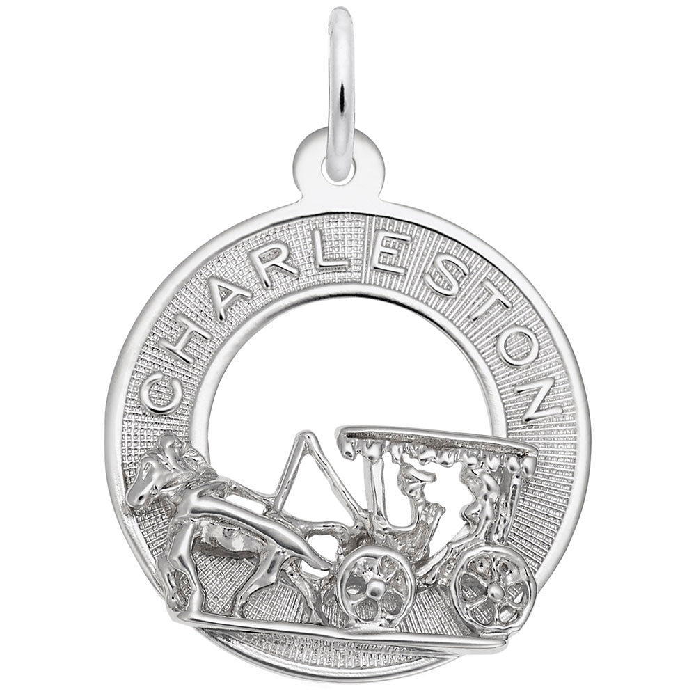 Charleston Carriage Ring Charm - Travel Souvenir Jewelry Gift 8389