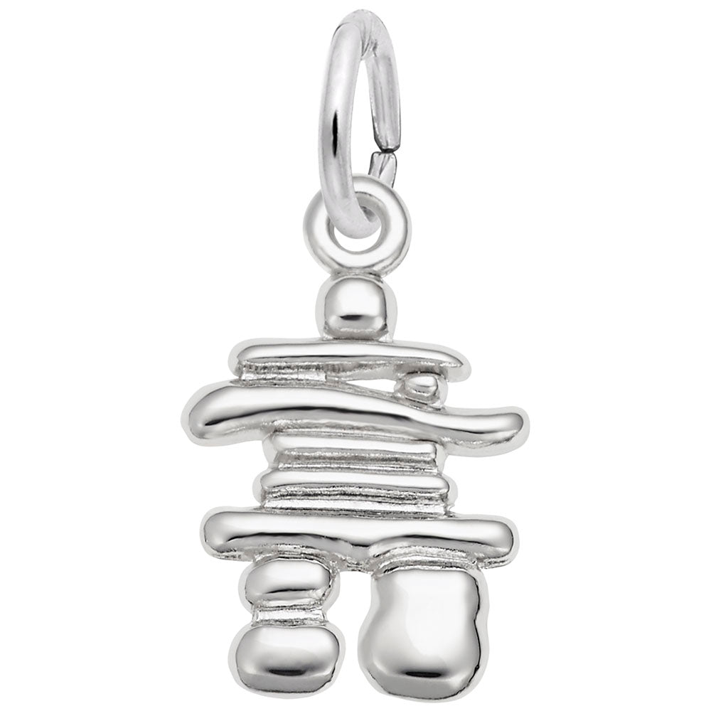 Small Inukshuk Charm - Canadian Symbol of Strength & Unity 8396