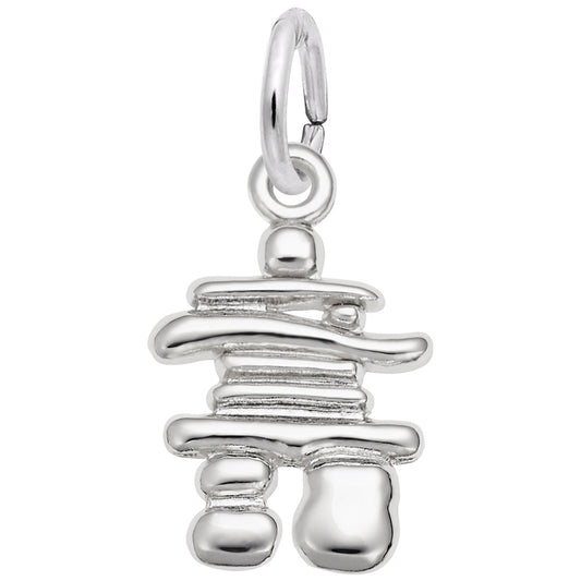 Small Inukshuk Charm - Canadian Symbol of Strength & Unity 8396