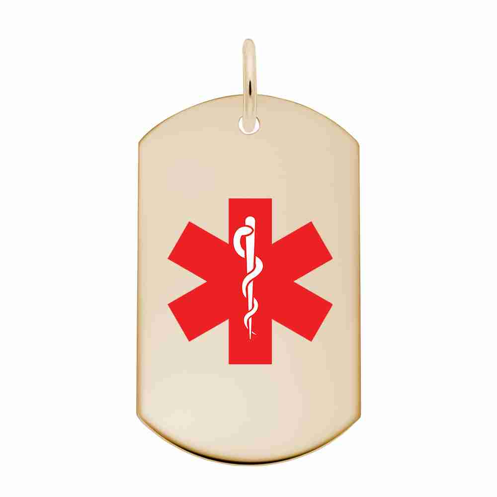 Personalized Medical Dog Tag - Custom Engravable Pet ID Tag 8399-073