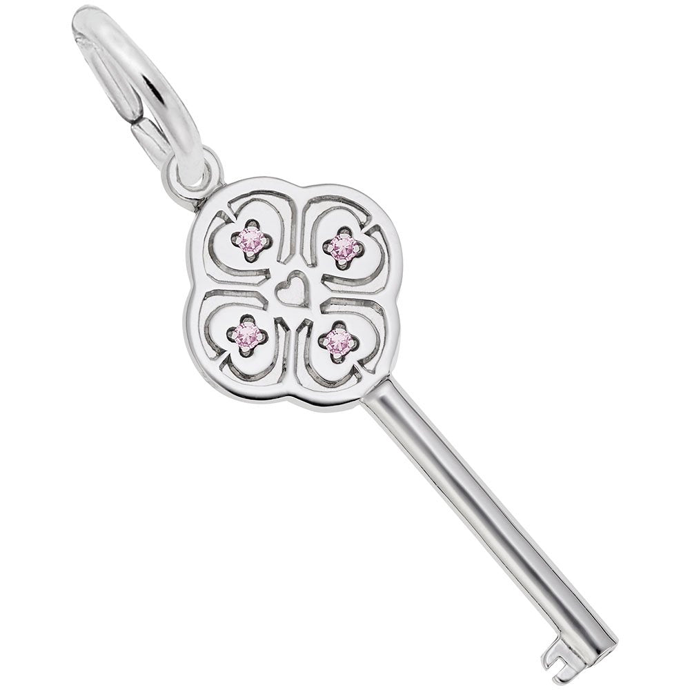 Key to My Heart October Birthstone Charm for Special Occasions 8410-010