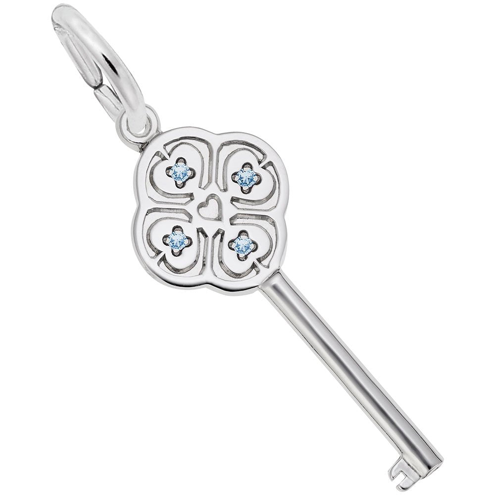 Key to My Heart December Birthstone Charm for Special Occasions 8410-012