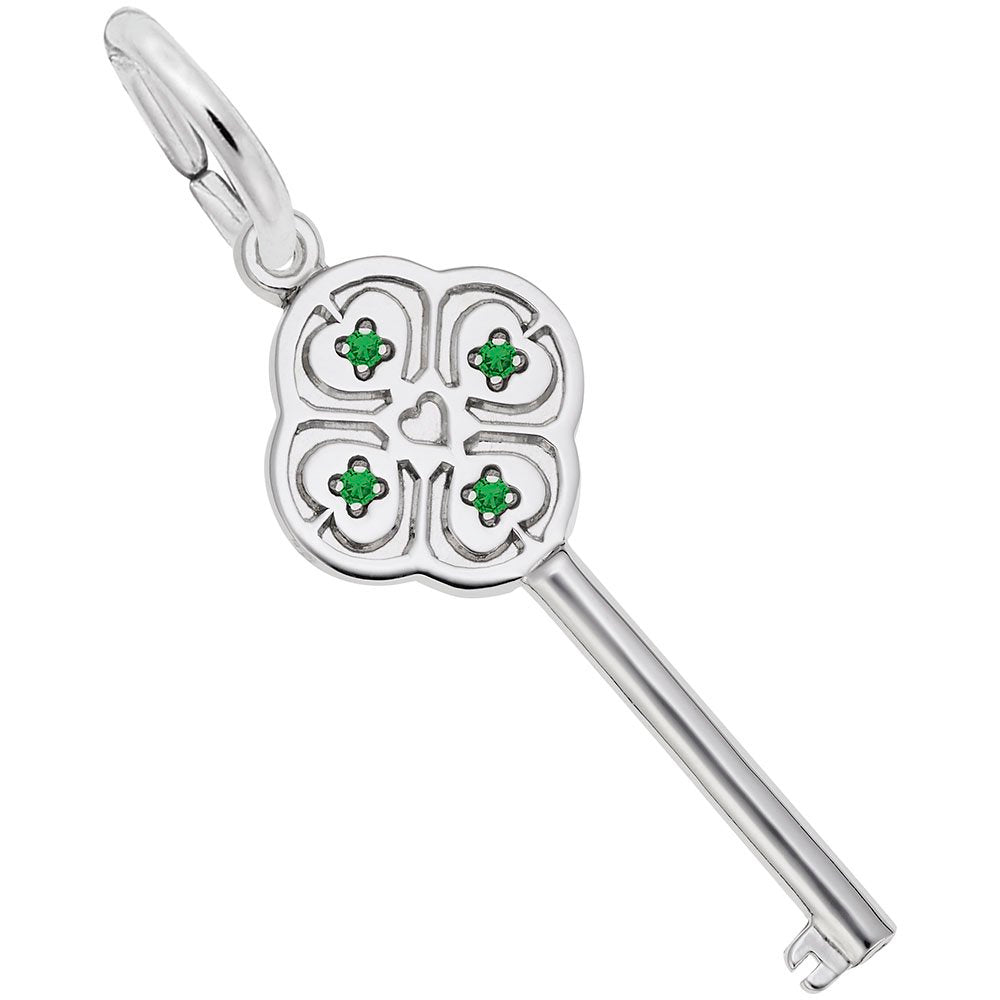 Key to My Heart May Birthstone Charm for Special Occasions 8410-005
