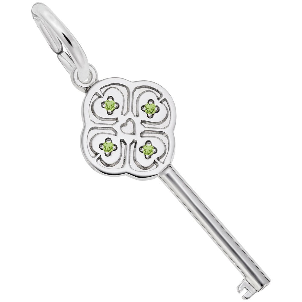 Key to My Heart August Birthstone Charm for Special Occasions 8410-008