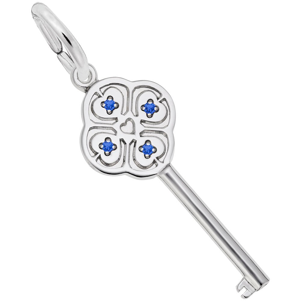 Key to My Heart September Birthstone Charm for Special Occasions 8410-009