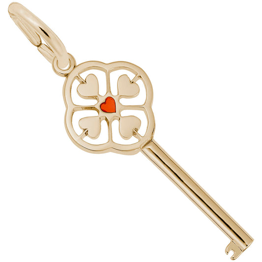 Key to My Heart Stone Charm for Home & Garden Decor 8413