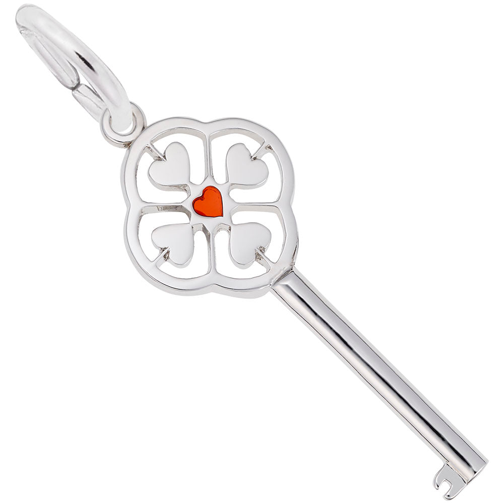 Key to My Heart Stone Charm for Home & Garden Decor 8413