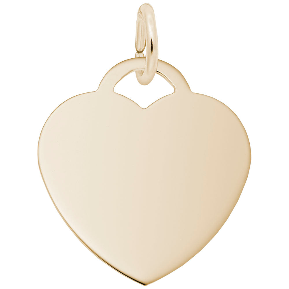 Medium Heart Classic Series Charm - Elegant Silhouette Design 8421