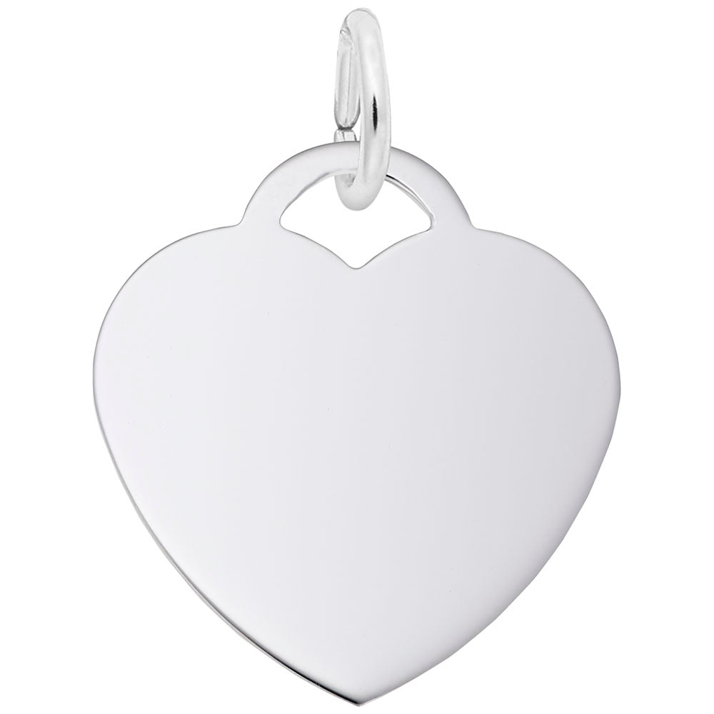 Medium Heart 35 Series Charm - Elegant Silhouette Disc Design 8421-035