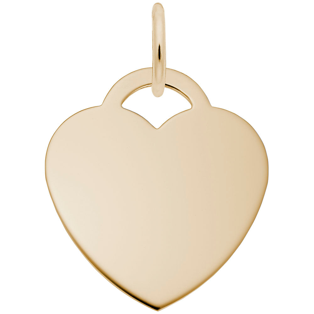 Large Heart 50 Series Charm - Elegant Silhouette Disc Design 8422-050