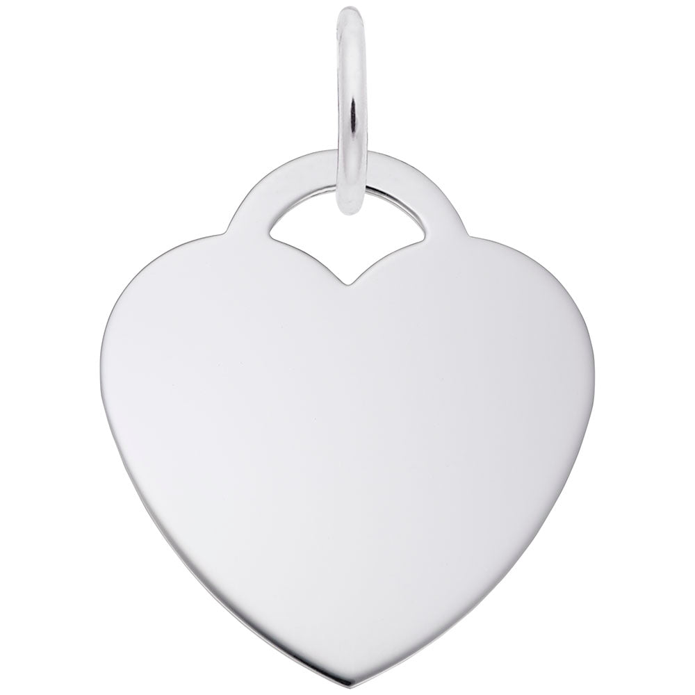 Large Heart 50 Series Charm - Elegant Silhouette Disc Design 8422-050